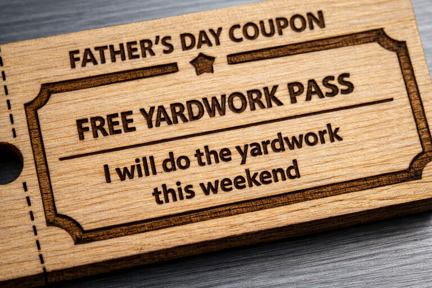 Personalized Wooden Father’s Day Coupon Tokens - Custom Gift Pack from Kids & Teens The Present Spot