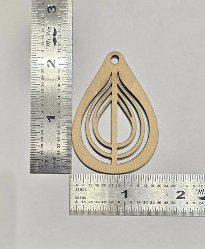 Earring Maker Kit - Includes 20 blanks Earring, Fishhooks, Display Cards & Bags Concentric Teardrop