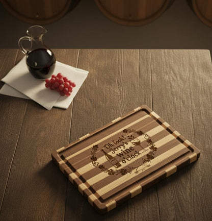 Oh Look Its wine O clock customizable wine lover gift Cutting board gift for Wine Lovers