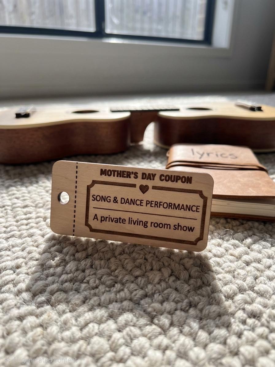 Wooden Coupons for Mom – Kids Help & Chore Vouchers – Birch Plywood Gift
