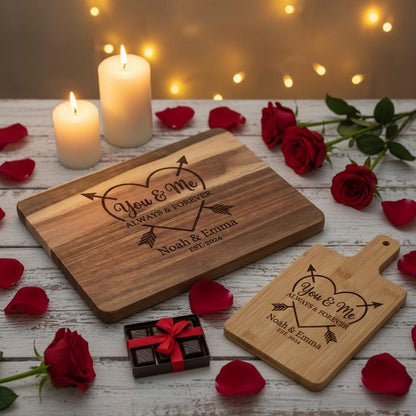 Personalized Couple Cutting Board | Custom Valentine's Day & Anniversary Gift