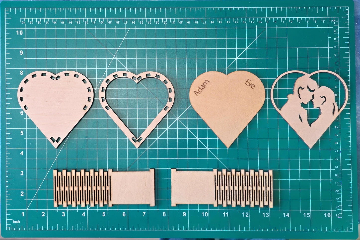 Personalized DIY Wooden Heart Box Kit - Valentine's Day and Anniversary Couple Craft