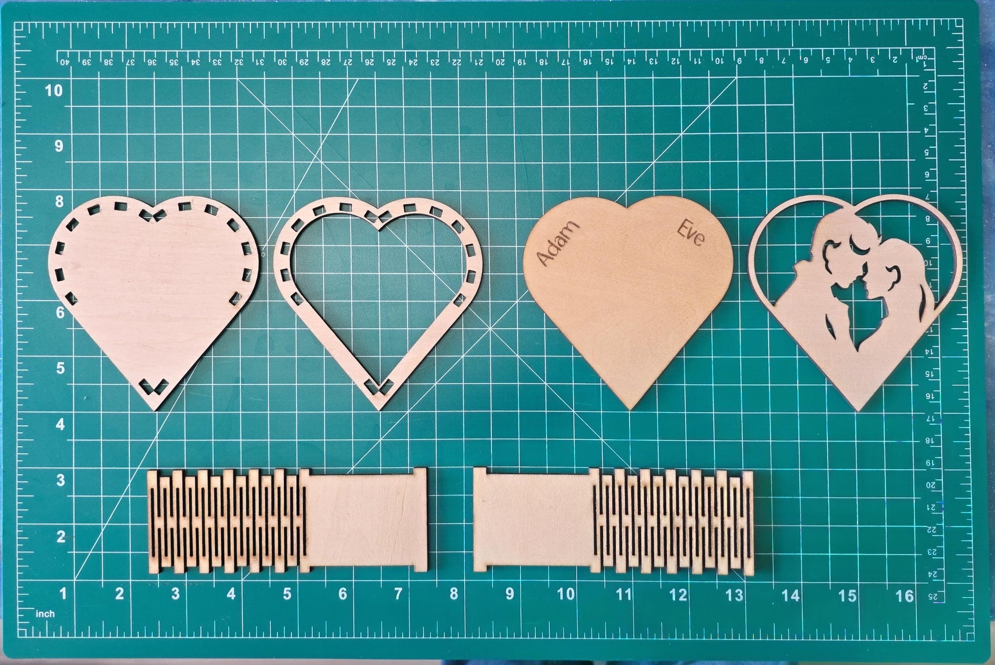 Personalized DIY Wooden Heart Box Kit - Valentine's Day and Anniversary Couple Craft