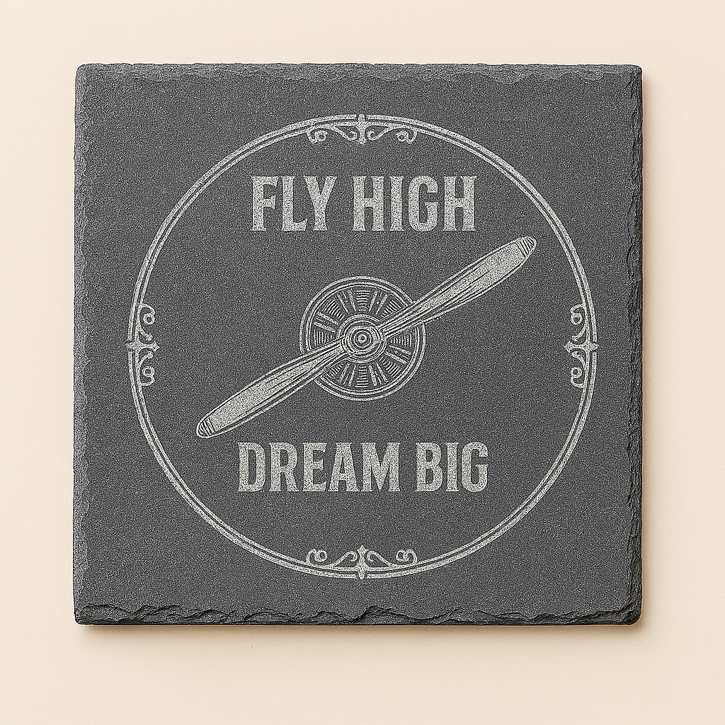 Fly High, Dream Big - pilot gift Coasters Set (Set of 4) - Choose Your Material