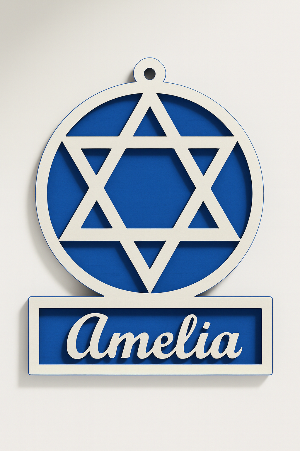 Custom Hanukkah Ornament Craft Kit | Set of 4 Hanukkah Wood Ornament DIY