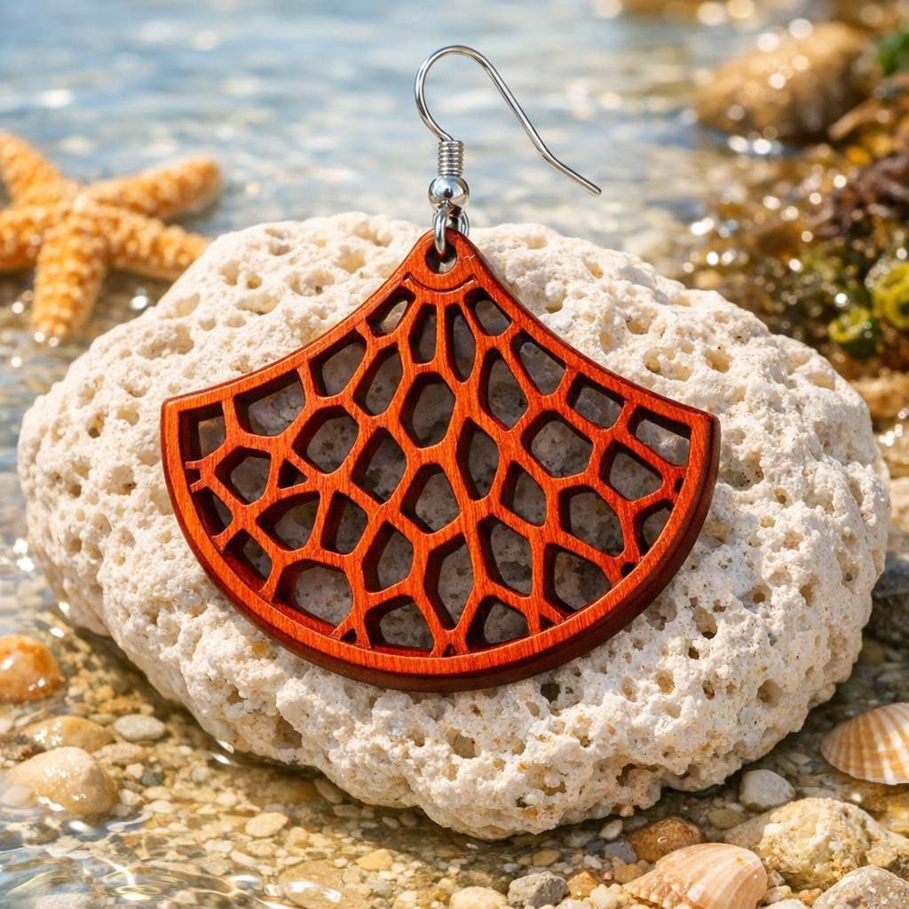 20 pcs Laser Cut Wood Earring Blanks – Nature Series Plywood Jewelry Supplies