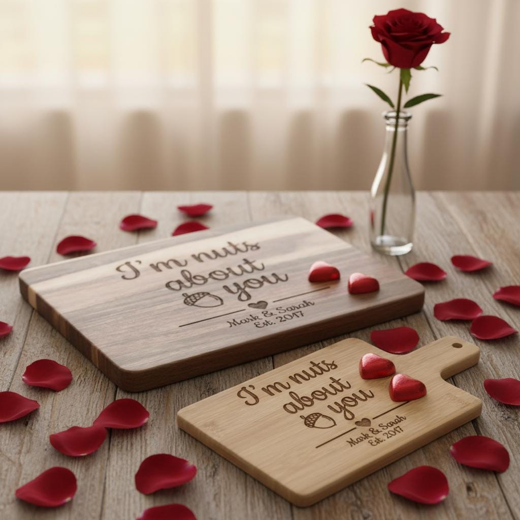 Personalized Couple Cutting Board | Custom Valentine's Day & Anniversary Gift