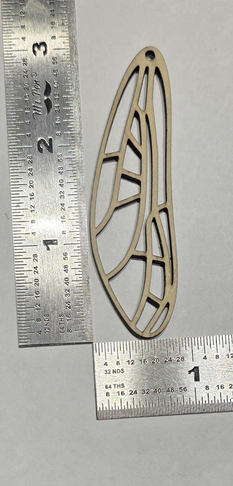 20 pcs Laser Cut Wood Earring Blanks – Nature Series Plywood Jewelry Supplies Firefly Wing