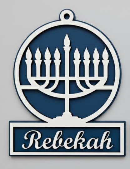 Custom Hanukkah Ornament Craft Kit | Set of 4 Hanukkah Wood Ornament DIY