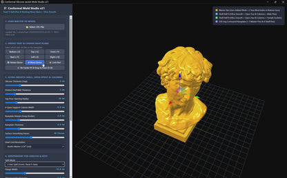 Conformal Silicone Mold Generator Software | STL Jacket Mold Maker | Save 60% Silicone for Resin, Candle, Soap & Concrete Casts