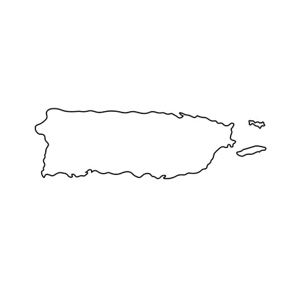 Puerto Rico coastline SVG bundle with 5 detail levels, featuring detailed SVG designs of Puerto Rico's scenic coastlines.