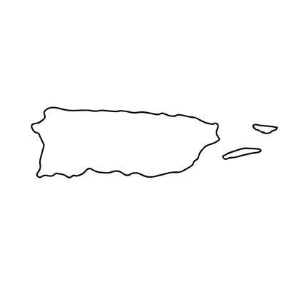 Puerto Rico coastline SVG bundle with 5 detail levels, featuring detailed SVG designs of the Puerto Rico coastlines.