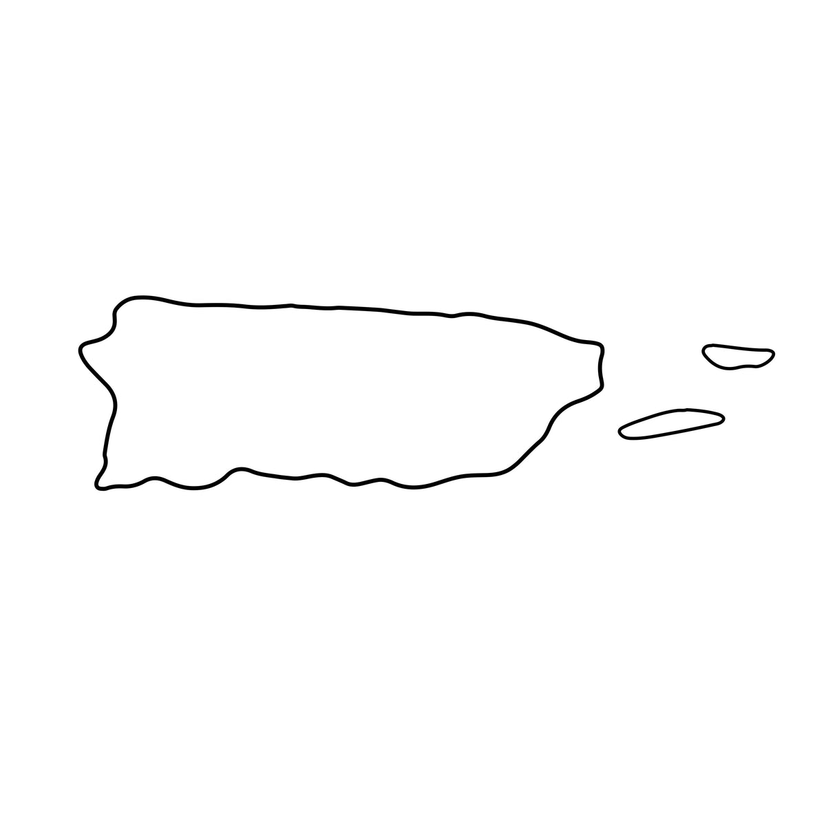 Puerto Rico coastline SVG bundle by The Present Spot featuring 5 detailed coastline SVG design levels.