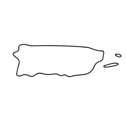 Puerto Rico coastline SVG bundle by The Present Spot showing five detailed coastline SVG design levels on a white background.